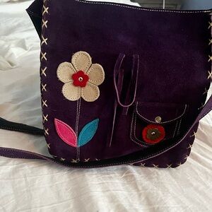 Purple cross body bag co
